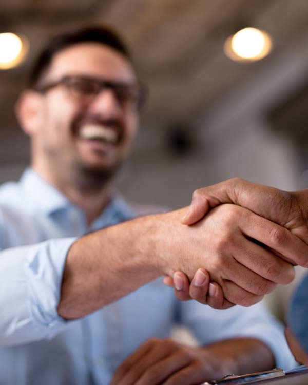 closeup of a handshake